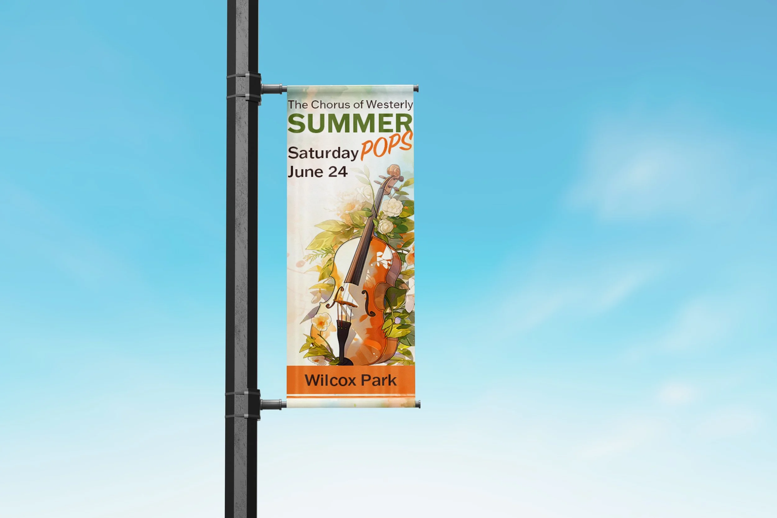 Summer Pops Street Flag Mockup