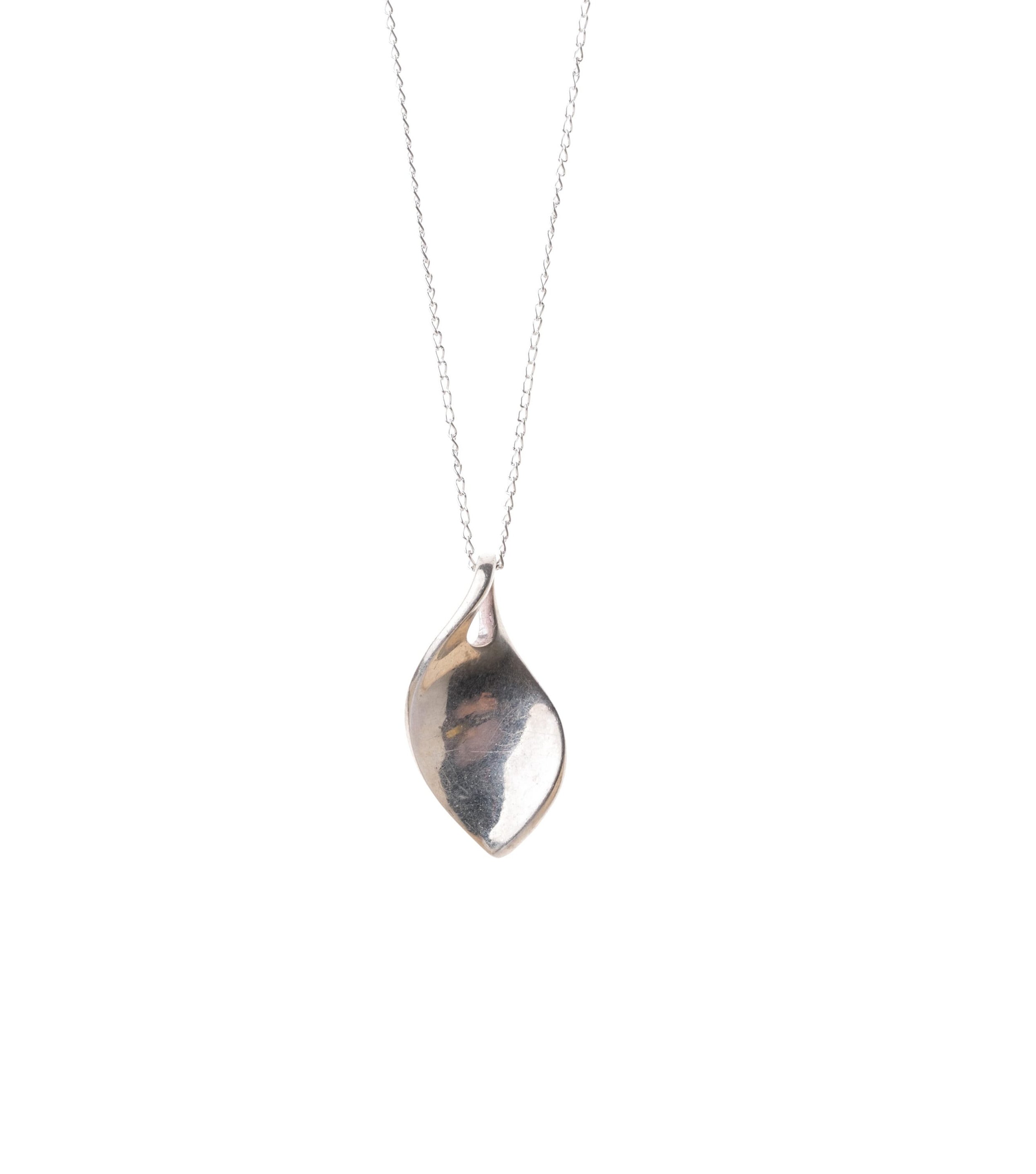 Sterling silver marquise shaped pendant