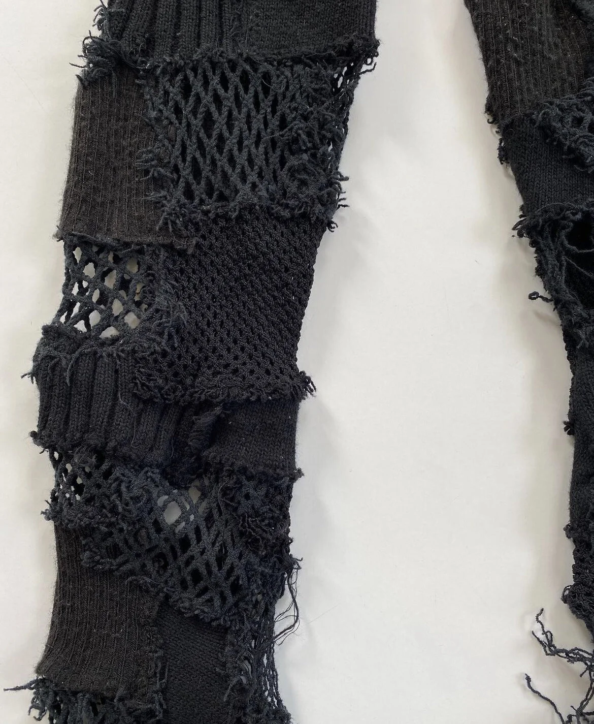 Junya Watanabe Comme des Garçons Black Fishnet Patch Work