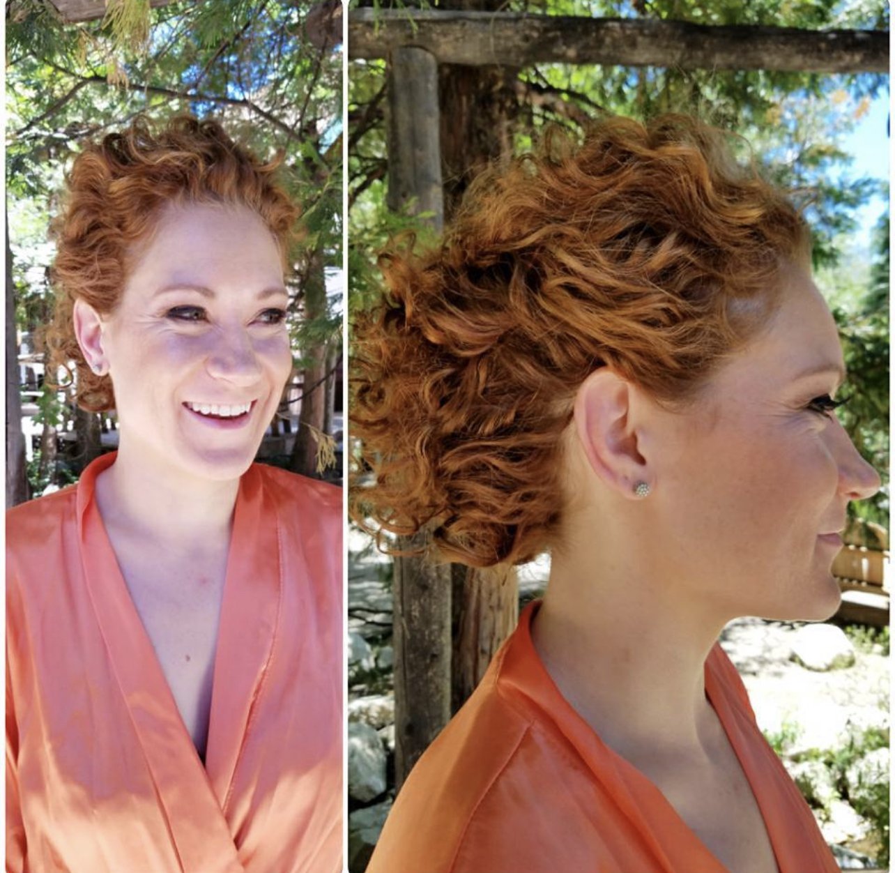 Curly updo