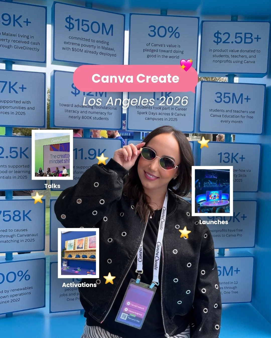 Canva Create 2026 ✨ 

went in person in Los Angeles and as someone who&rsquo;s been using Canva for 7+ years as a social media manager&hellip; it&rsquo;s actually crazy to see where it started vs where it is now!

It was all about their new Canva AI 