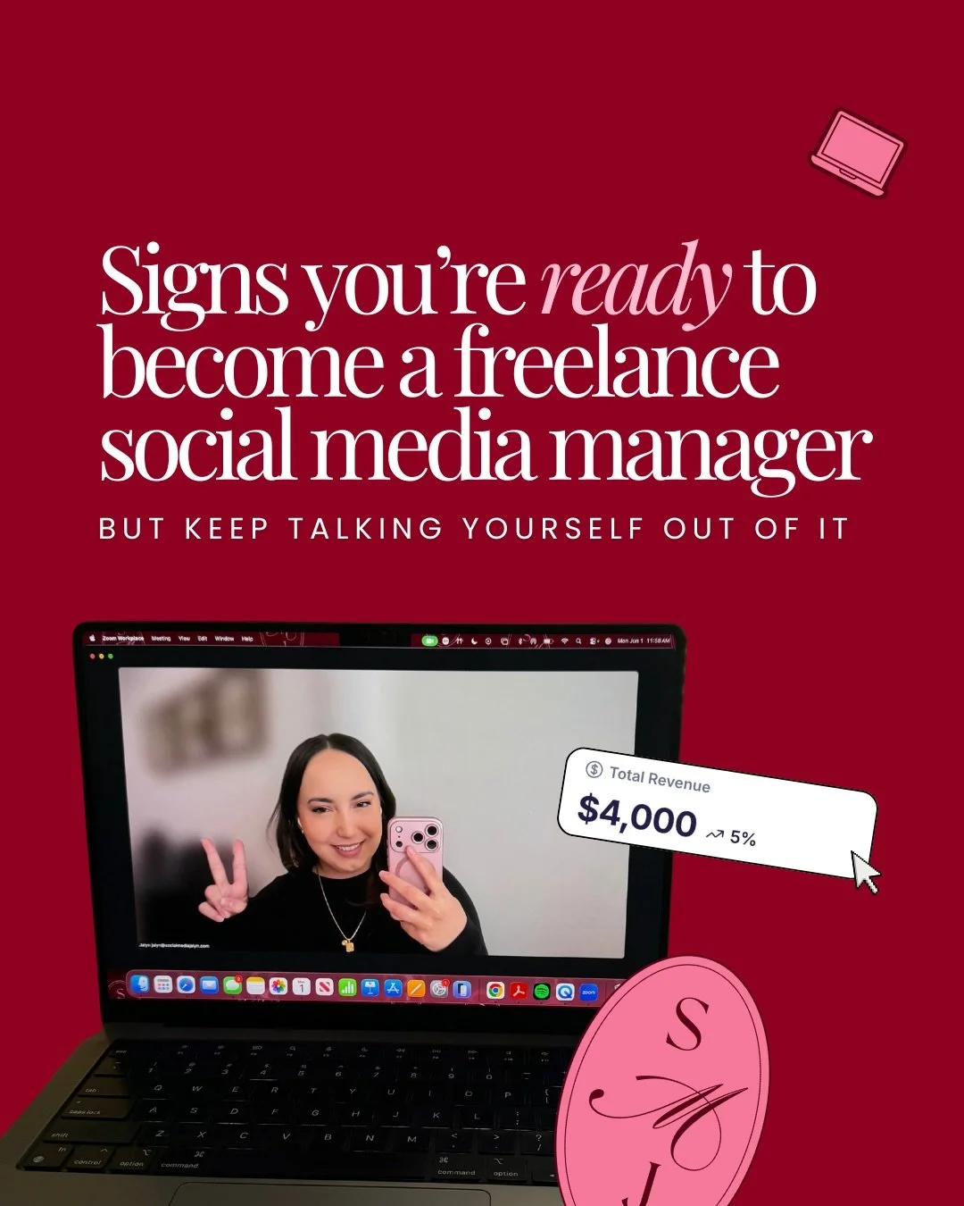 Part 1 of signs you might be ready to become a freelance or full-time social media manager 👀

And let me just say this now: you do not need to have every single thing figured out before you start.

You do not need a perfect portfolio, a perfect nich