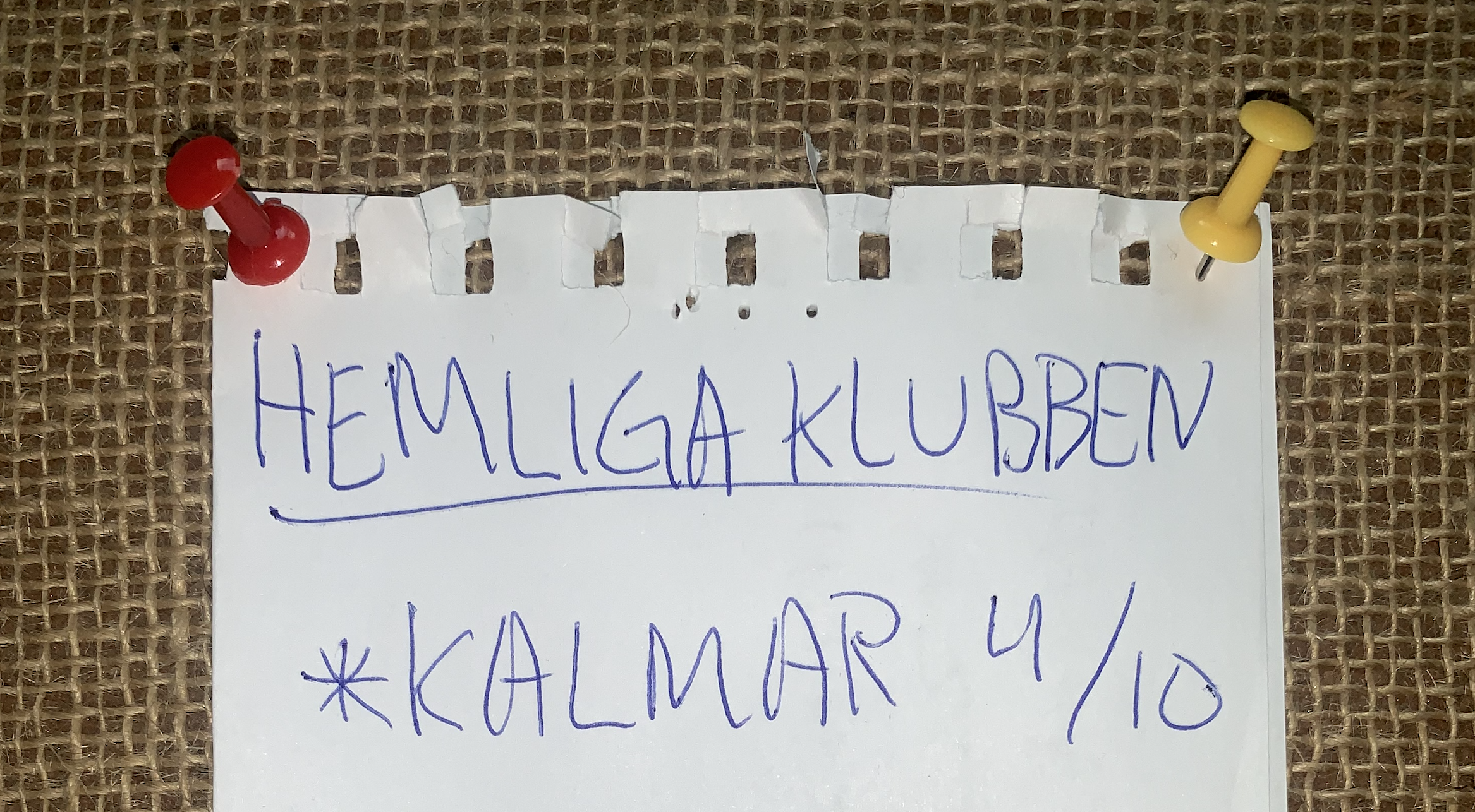 Hemliga Klubben // 22:00-01:00