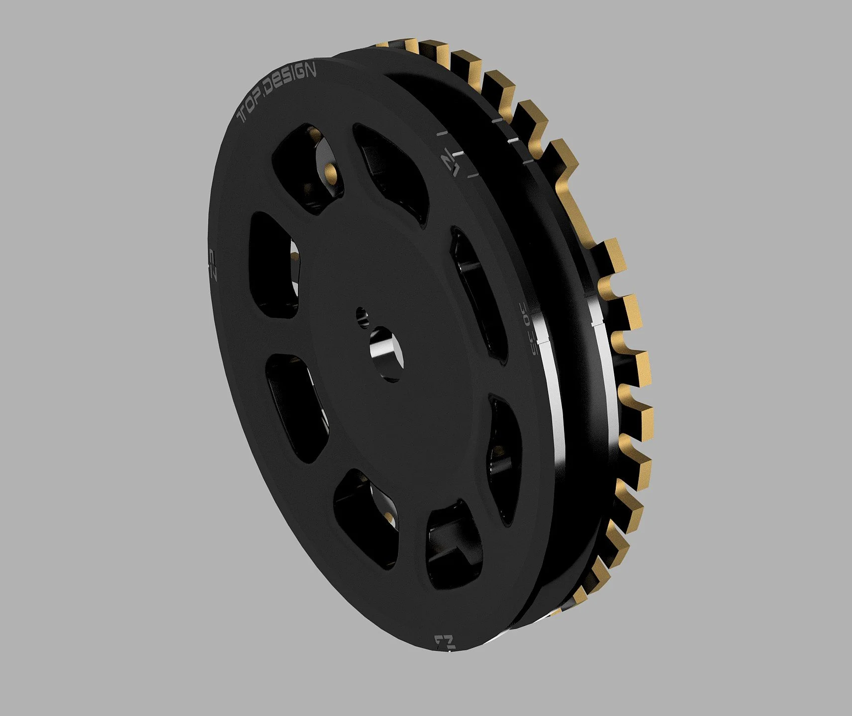 911 127mm crank pulley front iso.jpg