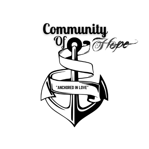The image features a black background with the word 'Hope' written in a cursive font, predominantly in silver.