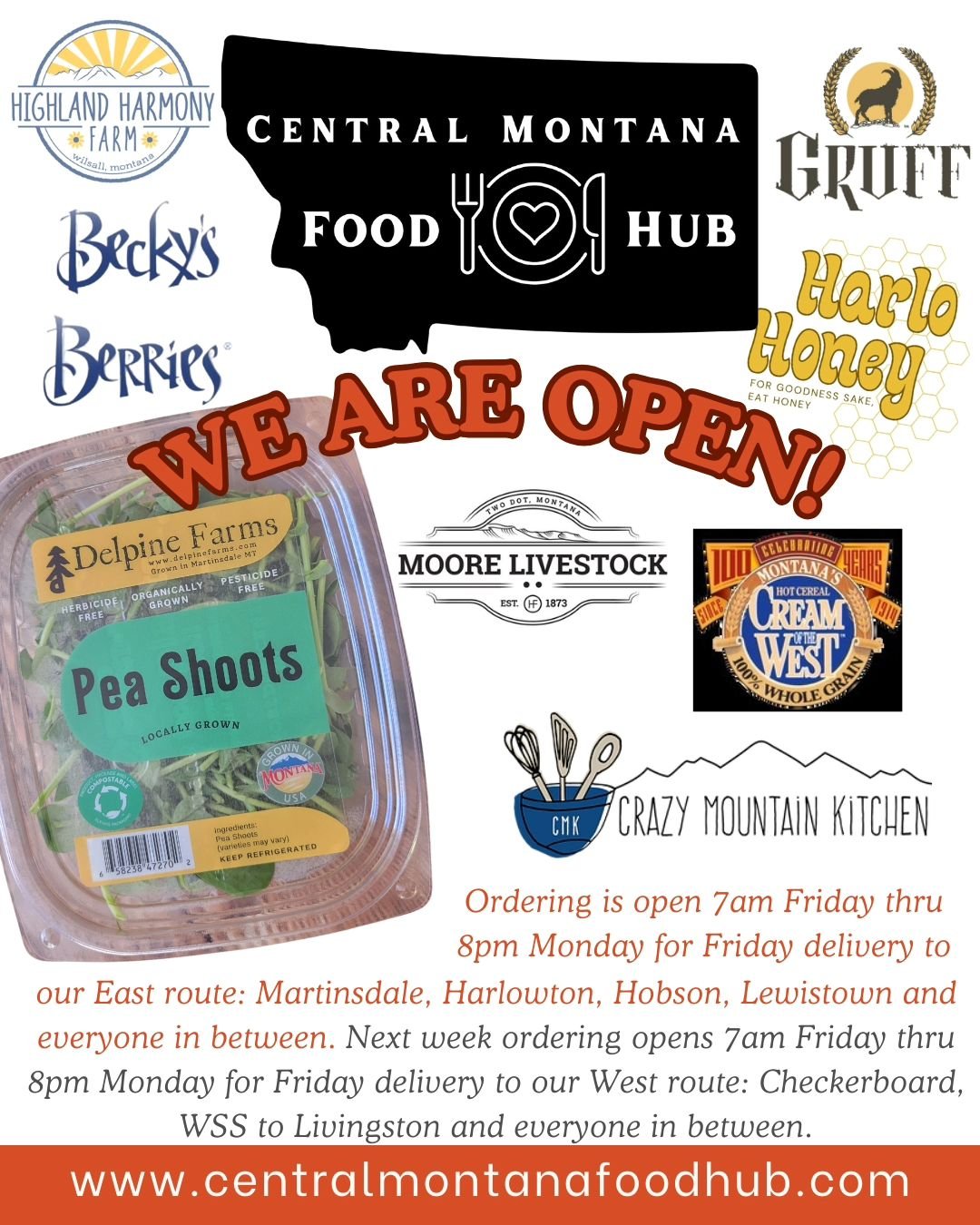 It's true! We are open! Read all the details about how and when to shop for your location in our newsletter, link in our bio. We have been hard at work to bring you new local food products as well as so many of the ones you grew to love last season. 