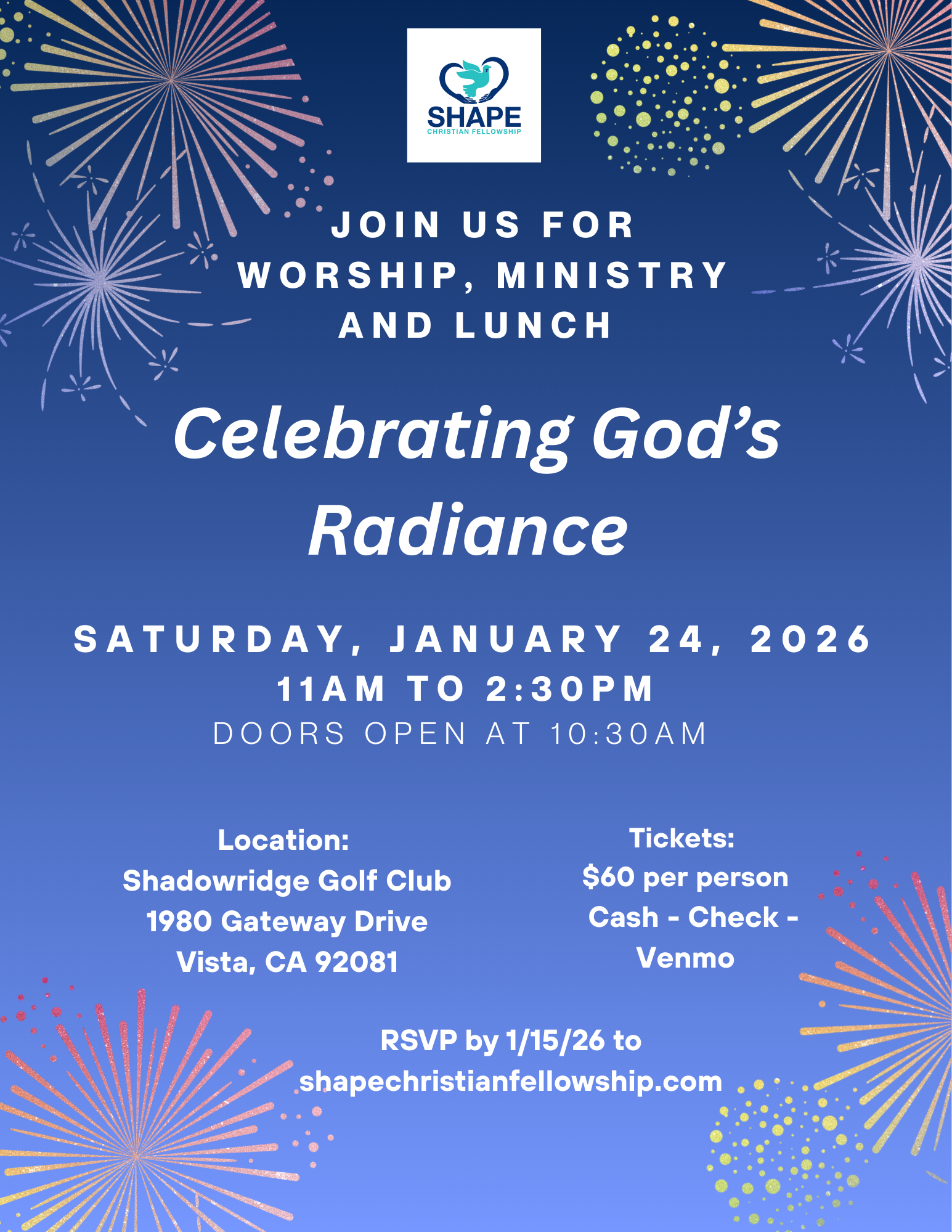 SHAPE Christian Fellowship January 2026 meeting 
