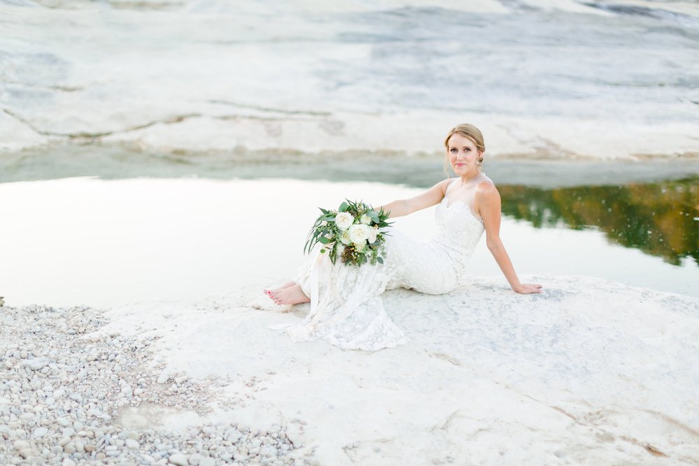 Pedernales Falls Austin Bridal Session. Kayla Snell Photography. Austin wedding Photographer