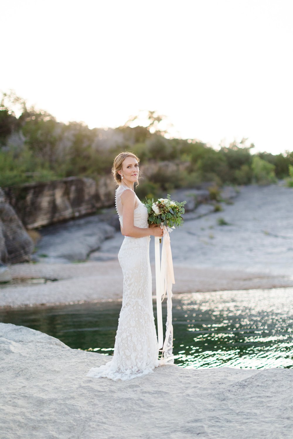 Pedernales Falls Austin Bridal Session. Kayla Snell Photography. Austin wedding Photographer