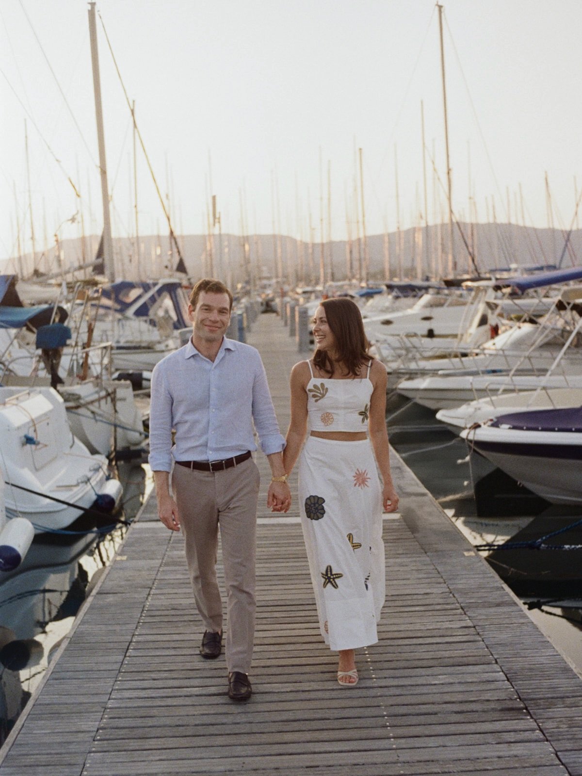Watching the sunset in Greece with Sarah &amp; Jimmy the evening of their rehearsal dinner