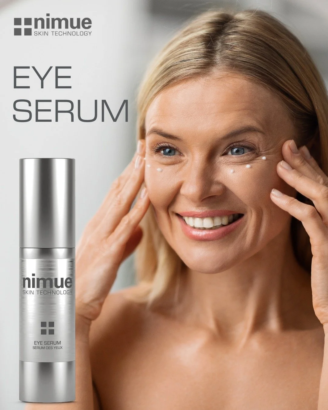 Your eyes deserve specialised care. The Nimue Eye Serum targets the delicate skin around the eyes with a powerful blend of peptides, botanical extracts and anti-oxidants.

🌿 Benefits include:
&bull;Reduction of puffiness, bags and dark rings
&bull;B