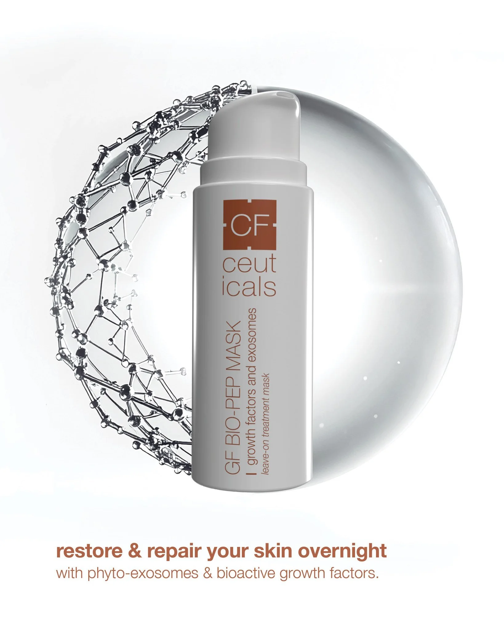 Restore and repair your skin while you sleep. 

Introducing the GF Bio-Pep Mask - a breakthrough leave-on treatment powered by advanced growth factors, phyto-exosome technology and peptides to regenerate,  and revitalise your skin overnight.

#CFCeut