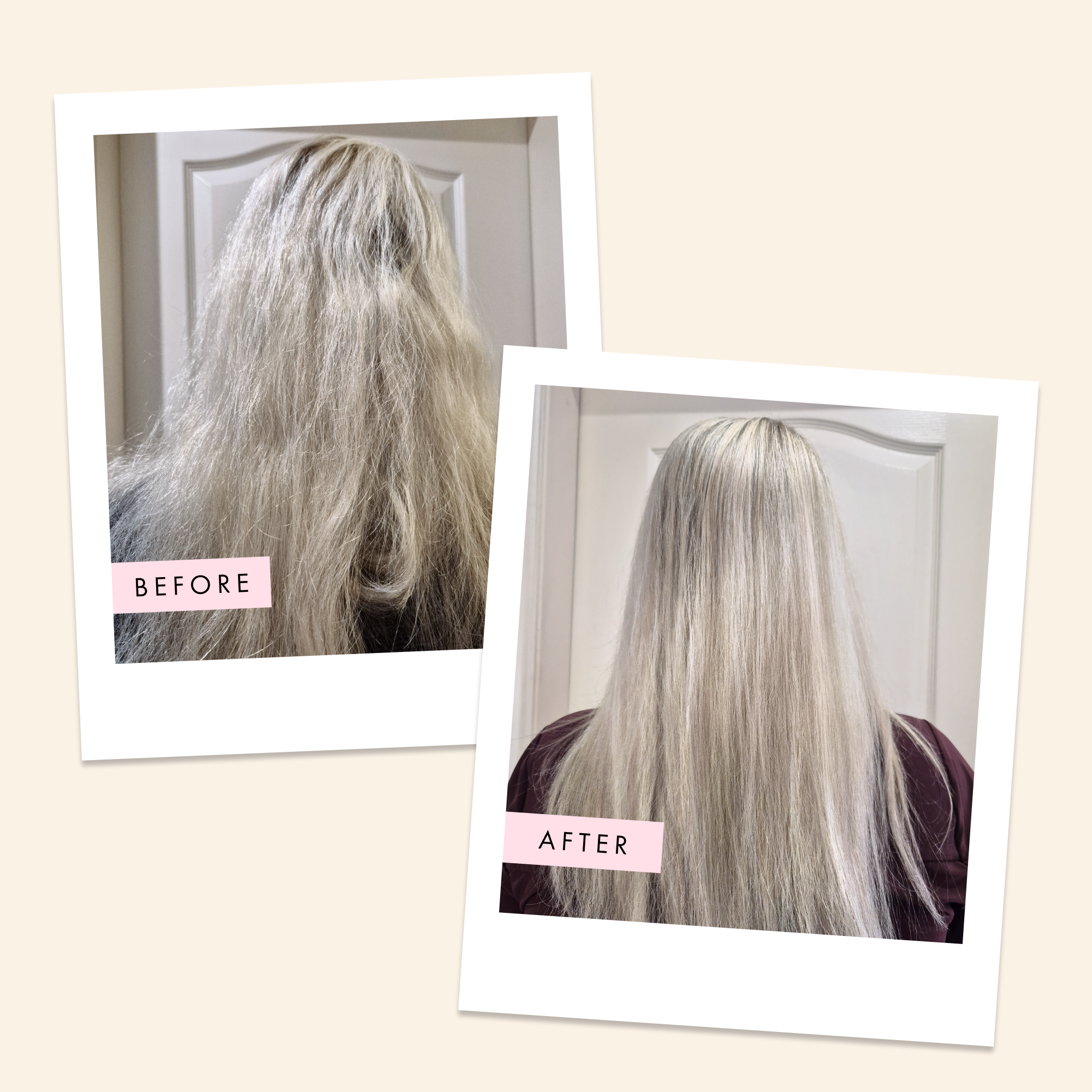 shampoo and conditioner before and after