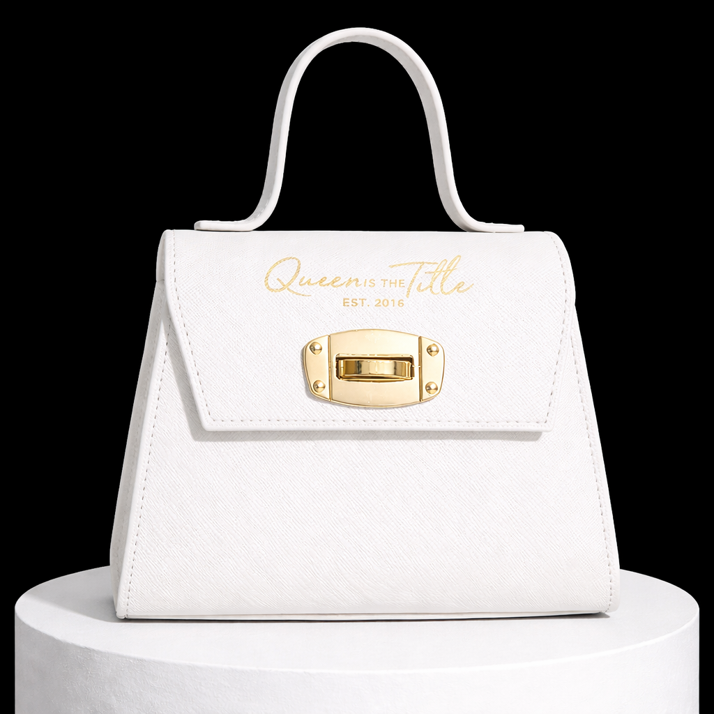 Women Is Queen Handbag (White)