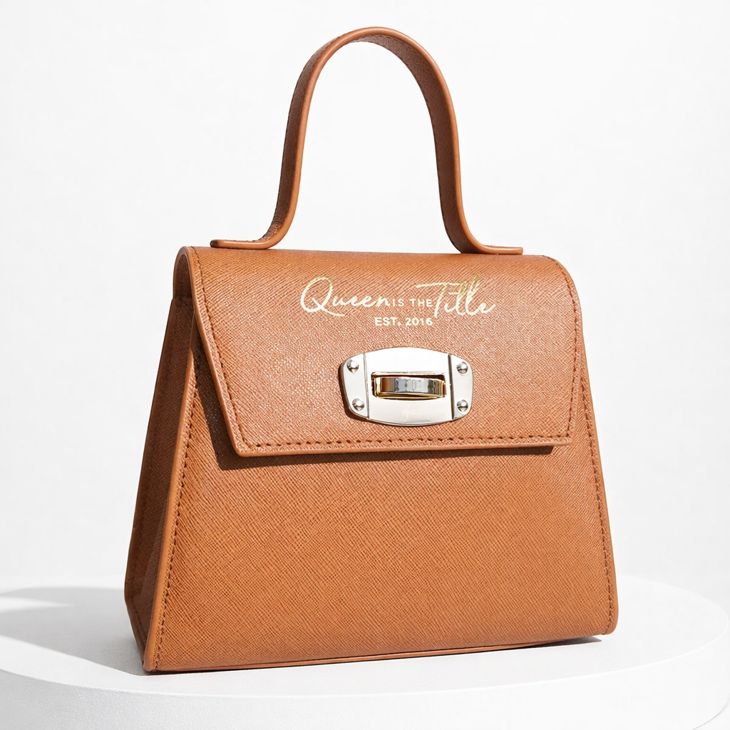 Women Is Queen Handbag (Brown)