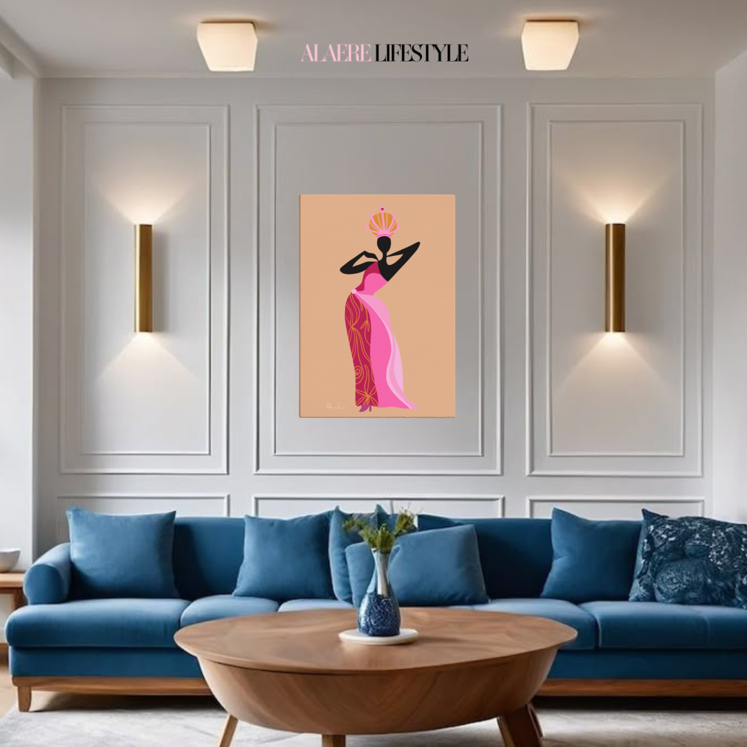 Princesa Rosa Dourada Canvas Print 4.png