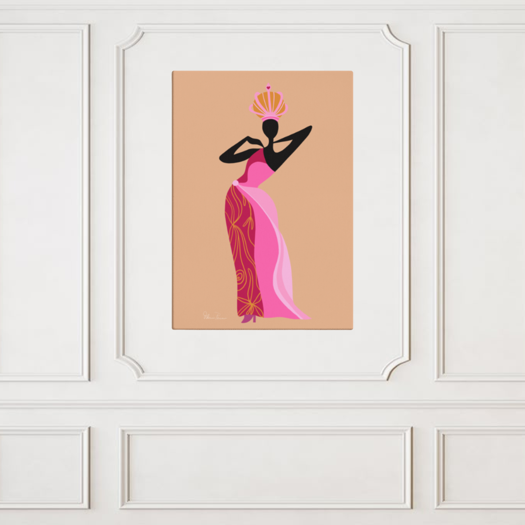 Princesa Rosa Dourada Canvas Print 1.png