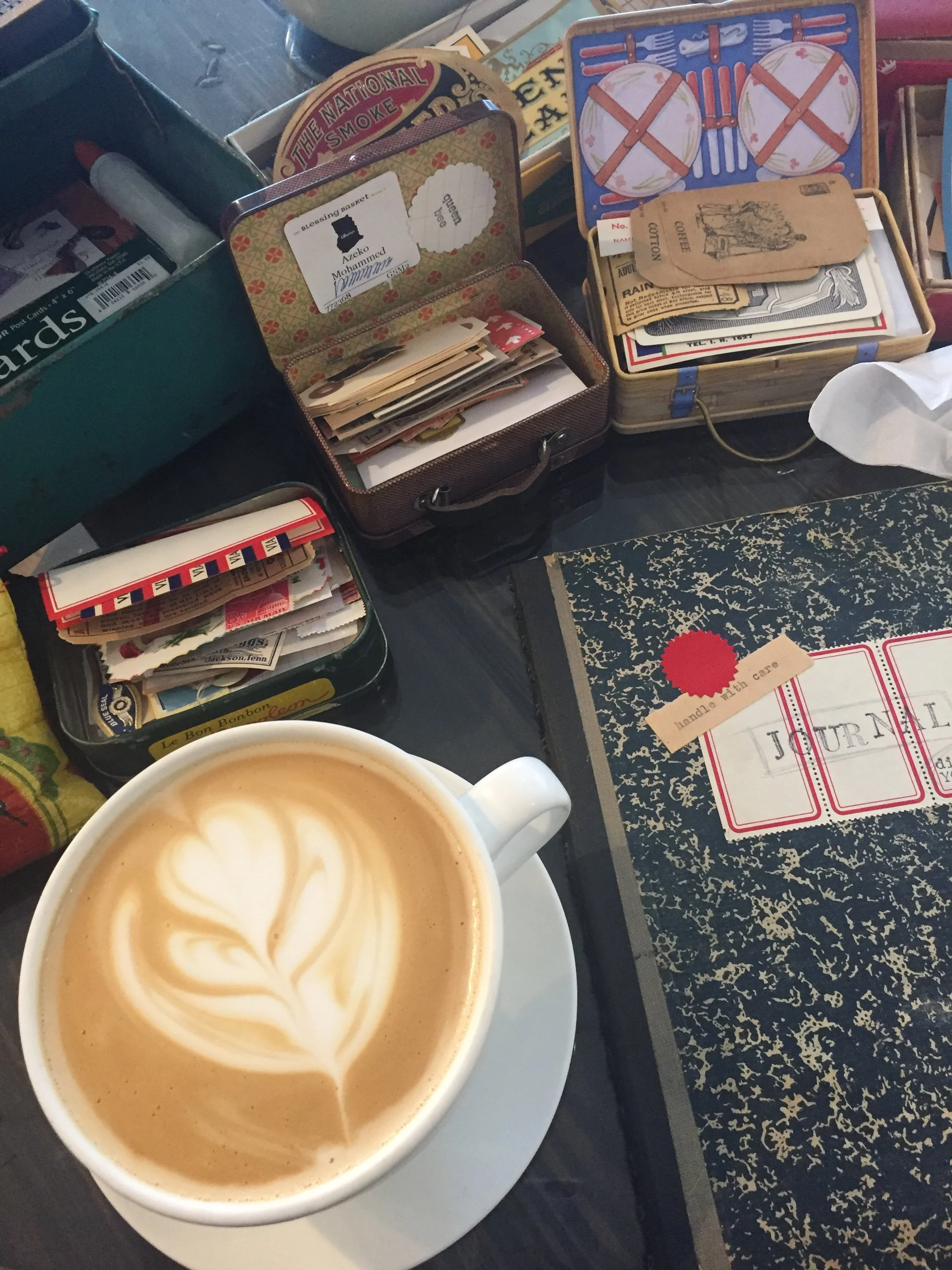 "art journal and art supplies exploring the practice of everyday noticing and creative observation"