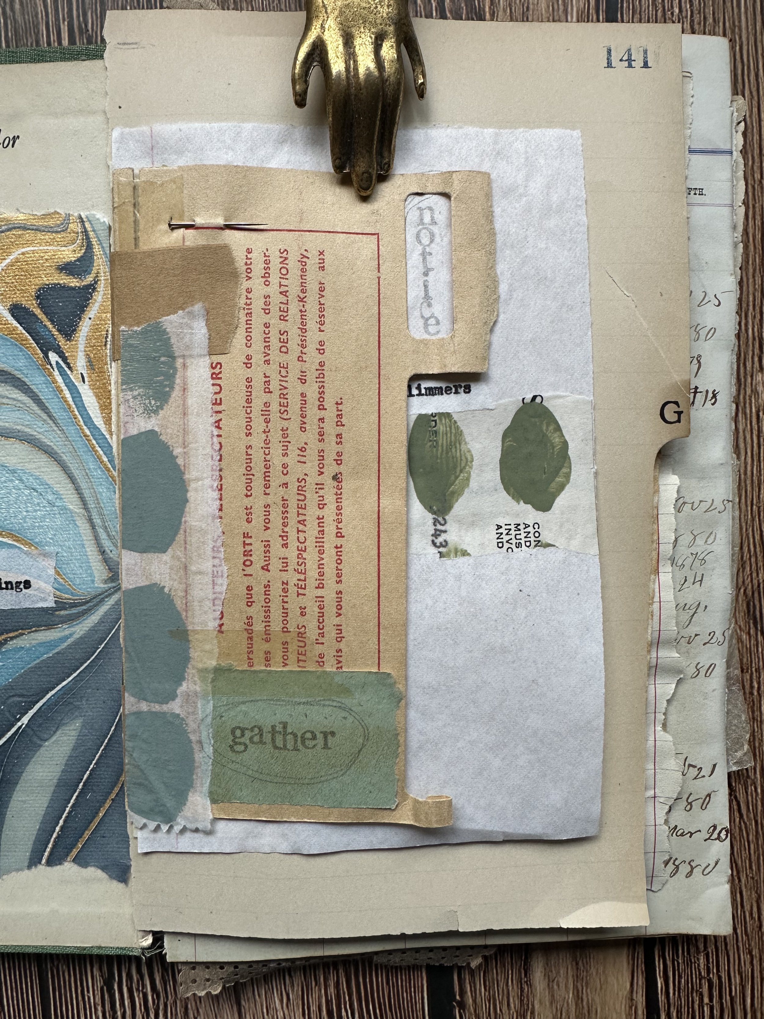 art journal page exploring glimmers and creative reflection