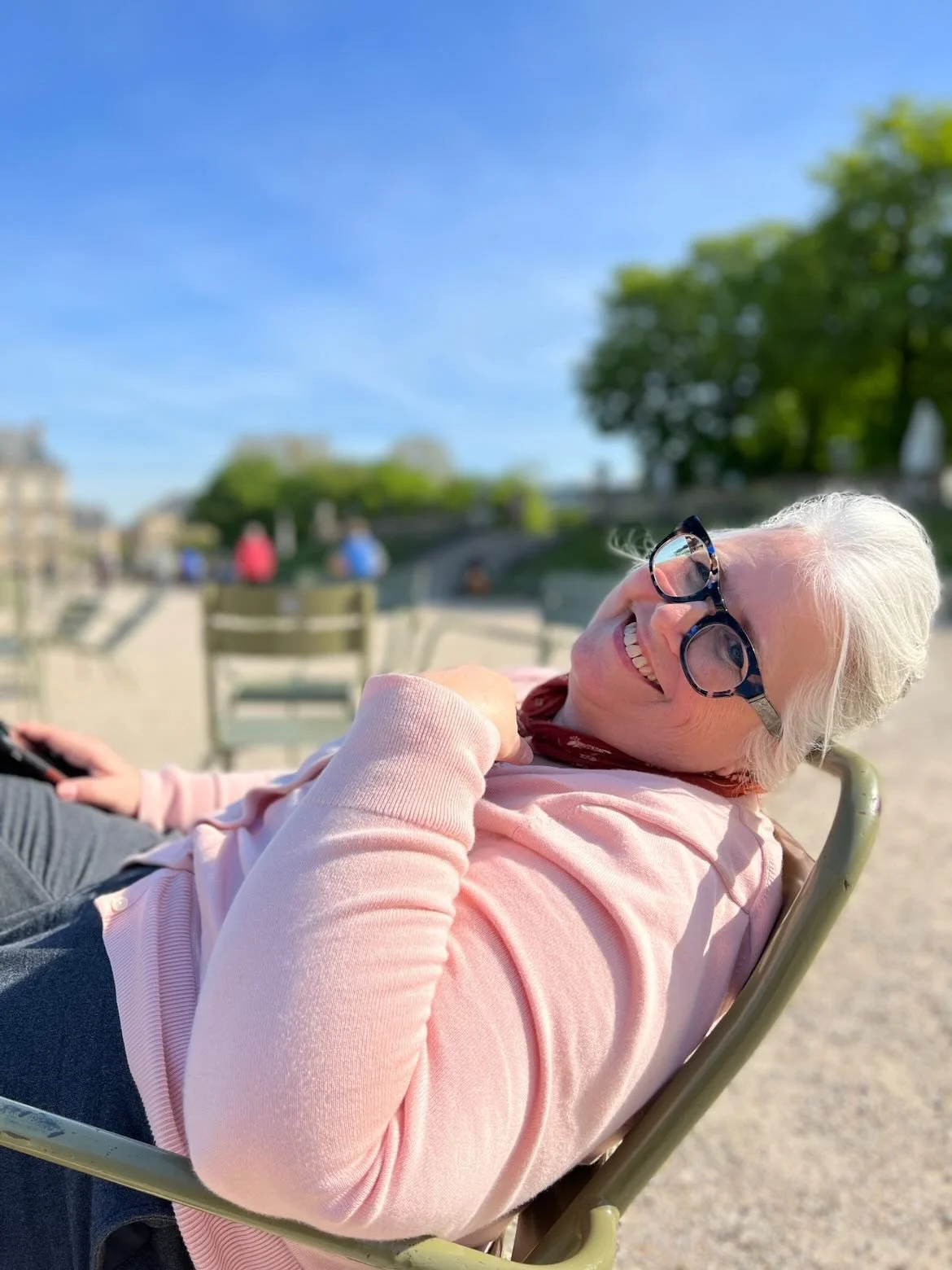 Photo of the author in the Luxembourg Garden, Paris.