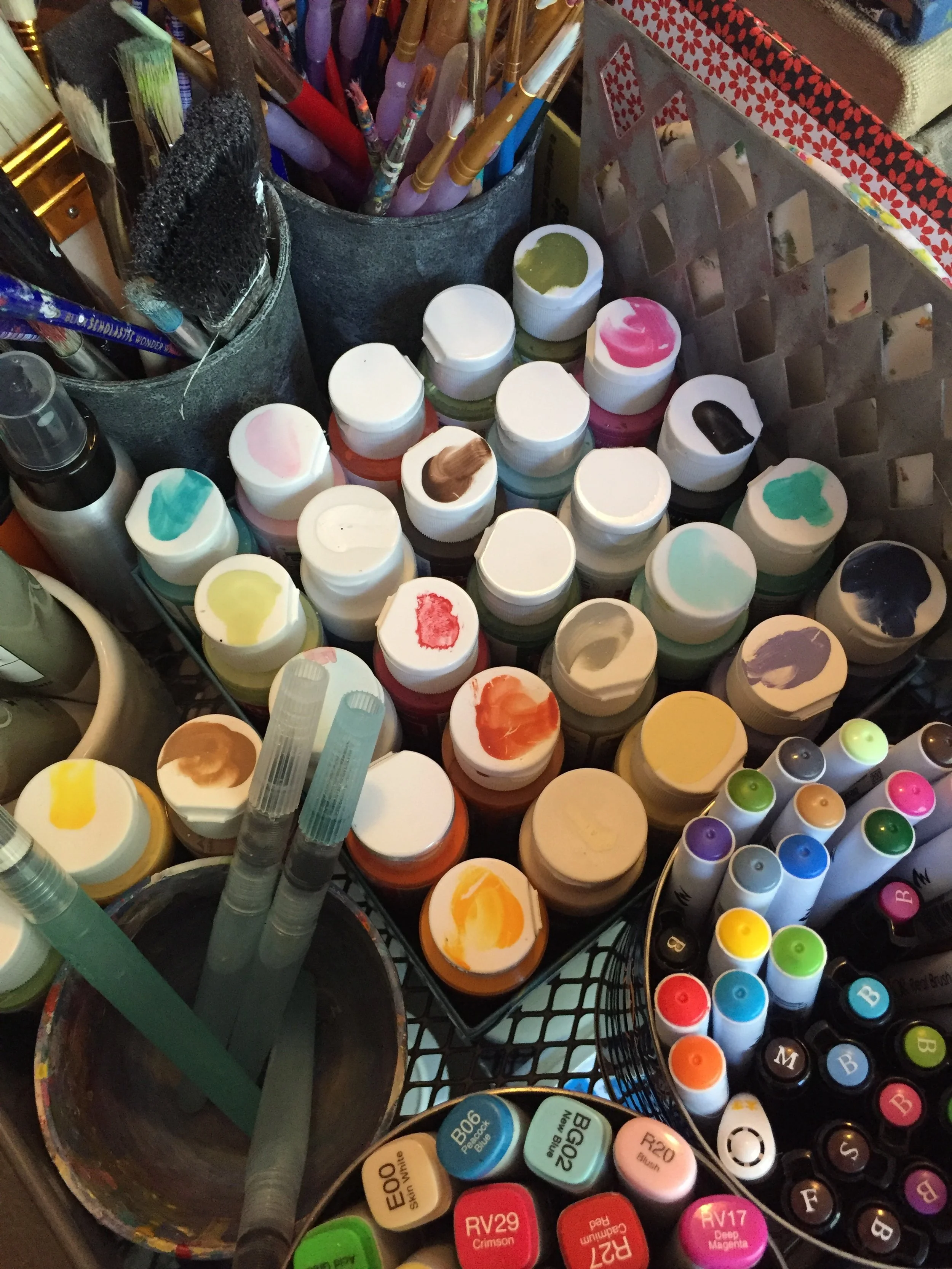 artist workspace featured in What Women Create magazine