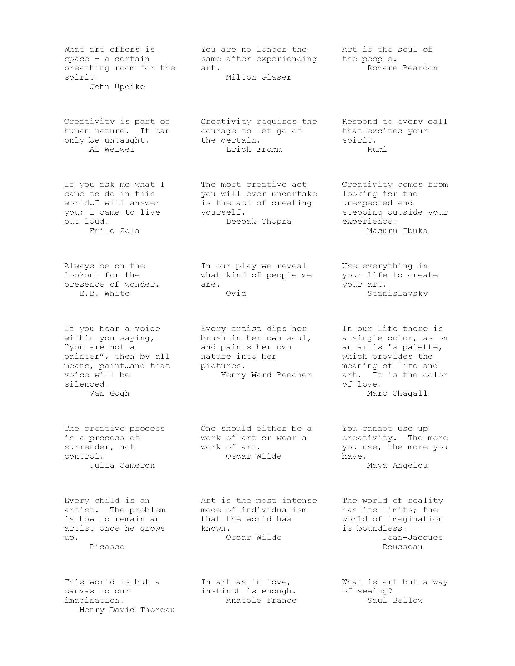 Printable Travel Quotes for Art Journals & Travel Journals