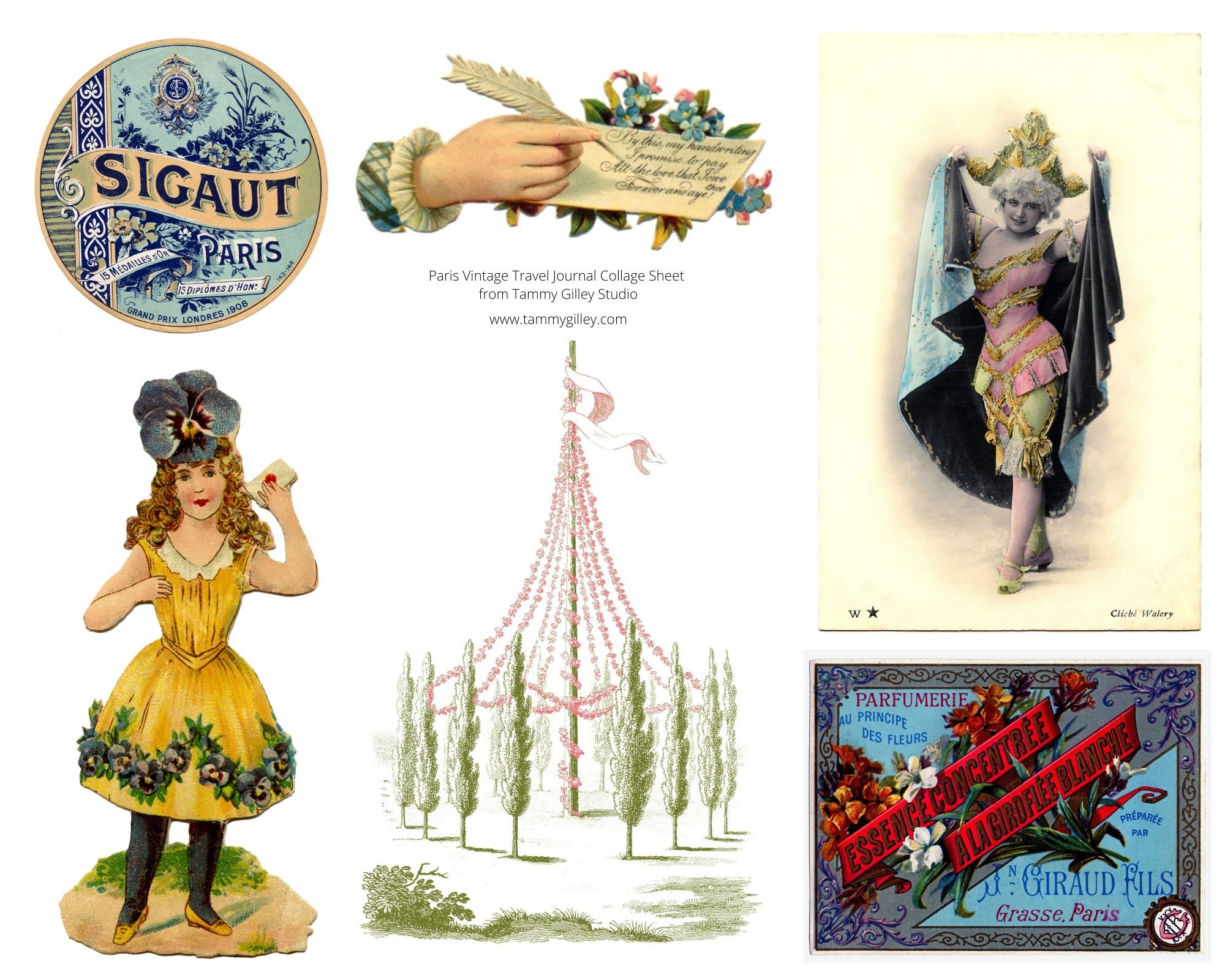 Collage Sheet - Le Printemps
