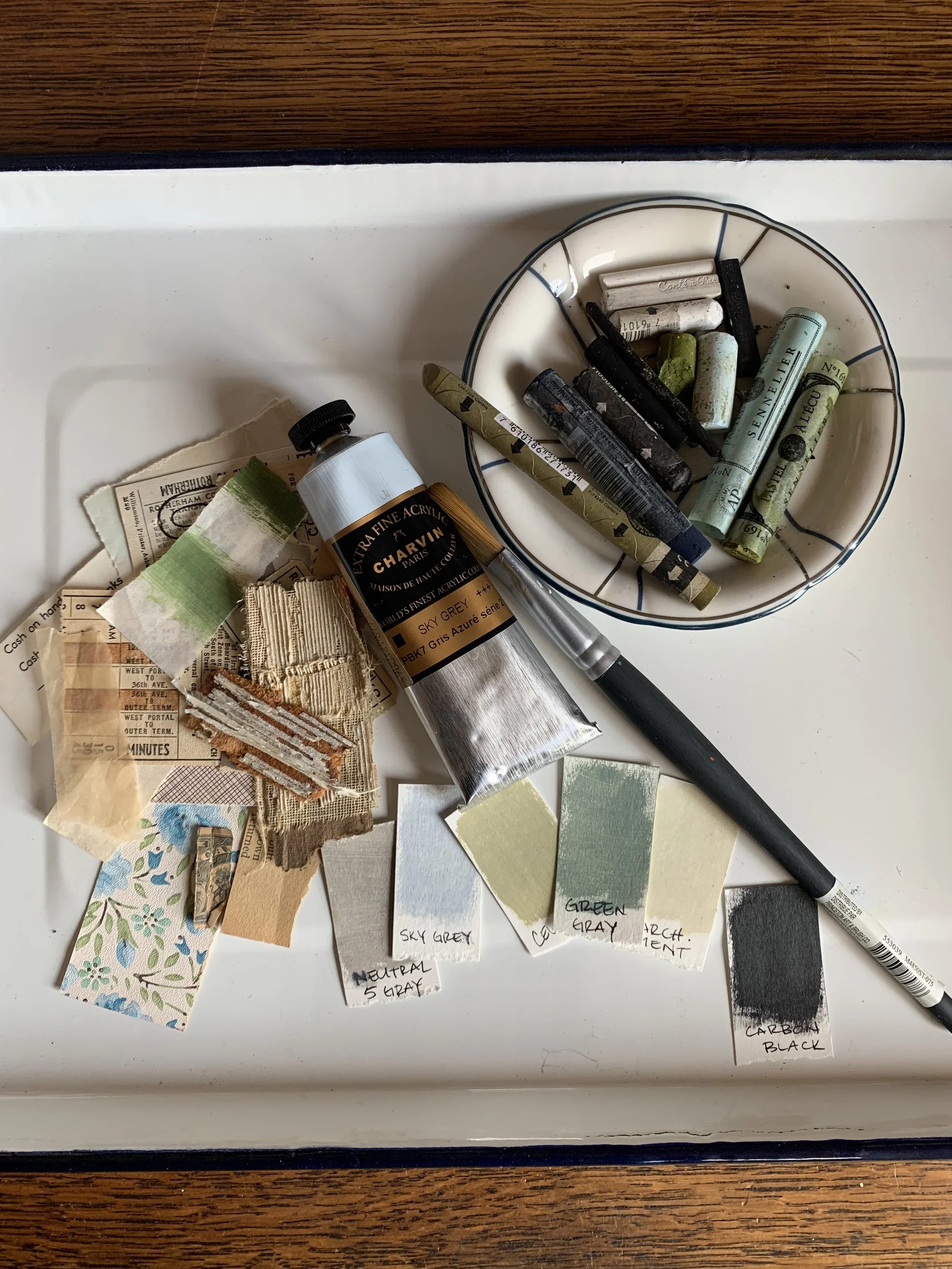 Mixed media journaling supplies gathered for a quiet afternoon of creative reflection.
