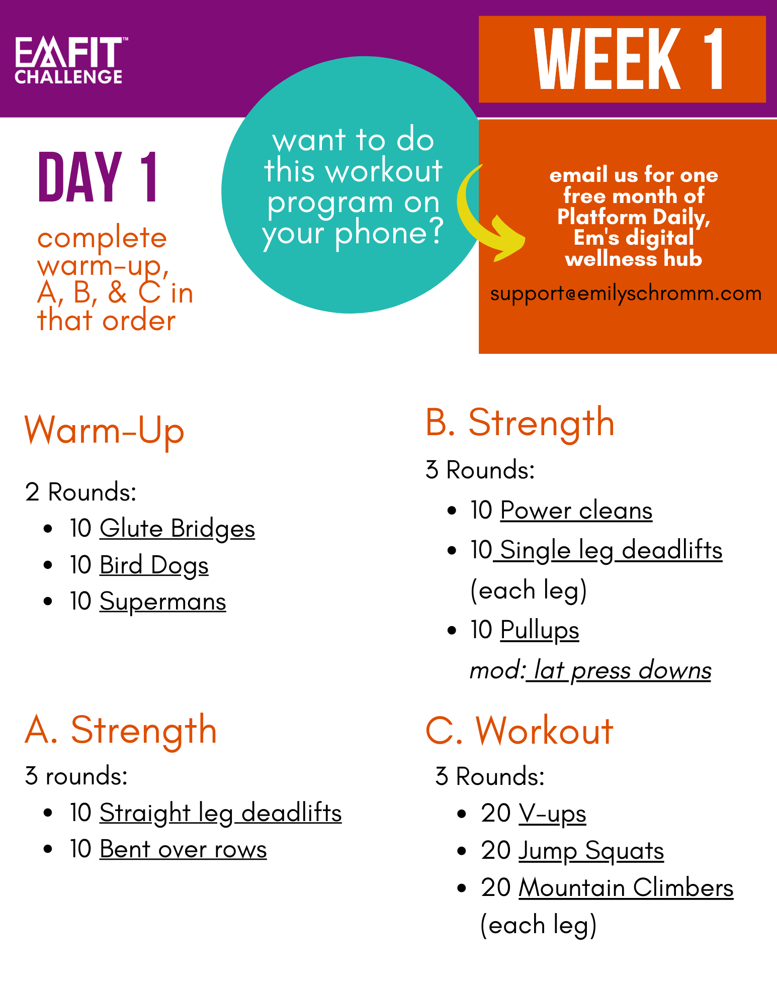 Busy Bee : a 6 Week Strength Program — Emily Schromm