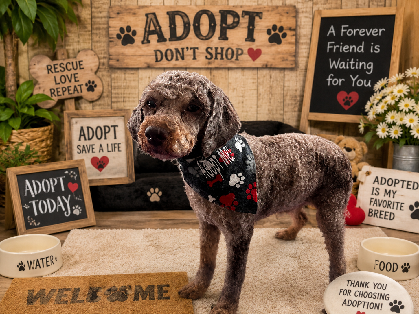 Meet Chocco Taco a handsome Chocolate Merle Mini Poodle that was a breeder surrender after being used for breeding. He is 22 lbs and 5 years old. He is doing very well crate training and potty training. He would do best in a calmer home and with othe