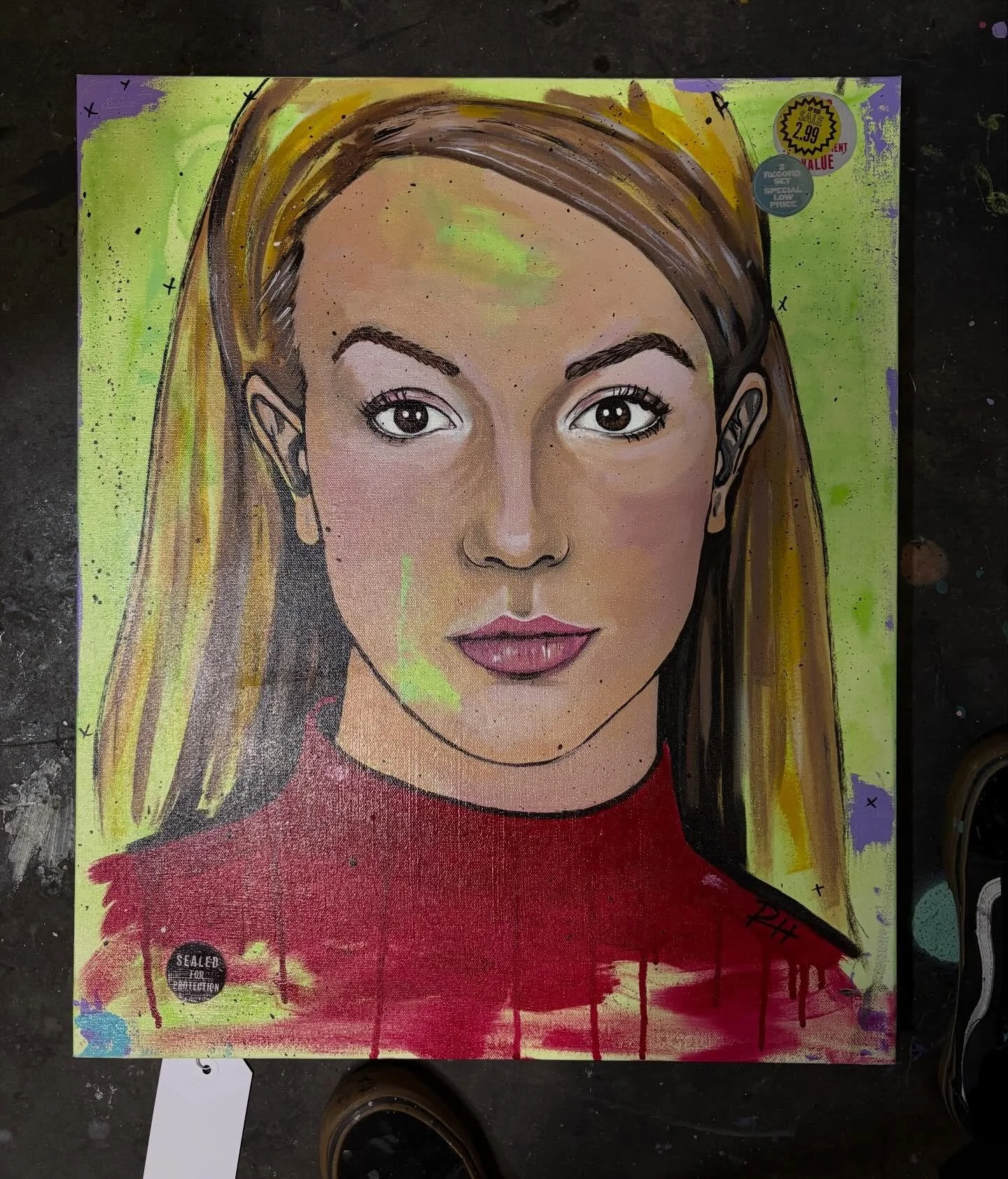 Finished this painting, it&rsquo;s now available in my studio. 
&ldquo;Oops Britney&rdquo; 20x24

#britneyspears #britneybitch #reneahisey #paintingoncanvas