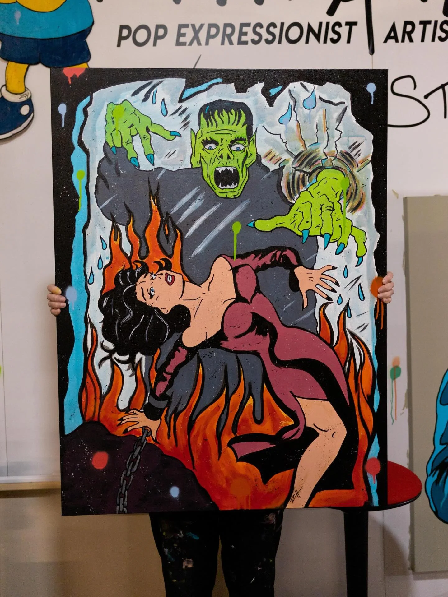 This piece found a new home! Going to miss it being in the studio. 
If it was you that grabbed it, comment or tag yourself. 
#reneahisey #artstudio #artists