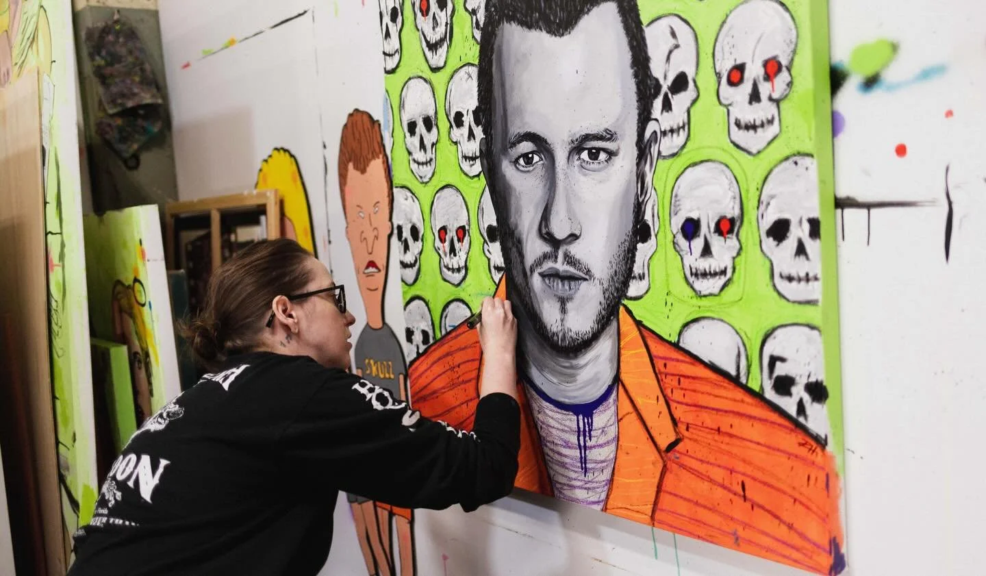 Some shots from when I was working on this piece, in my studio @memorydenpdx 
#memorydenpdx #reneahisey