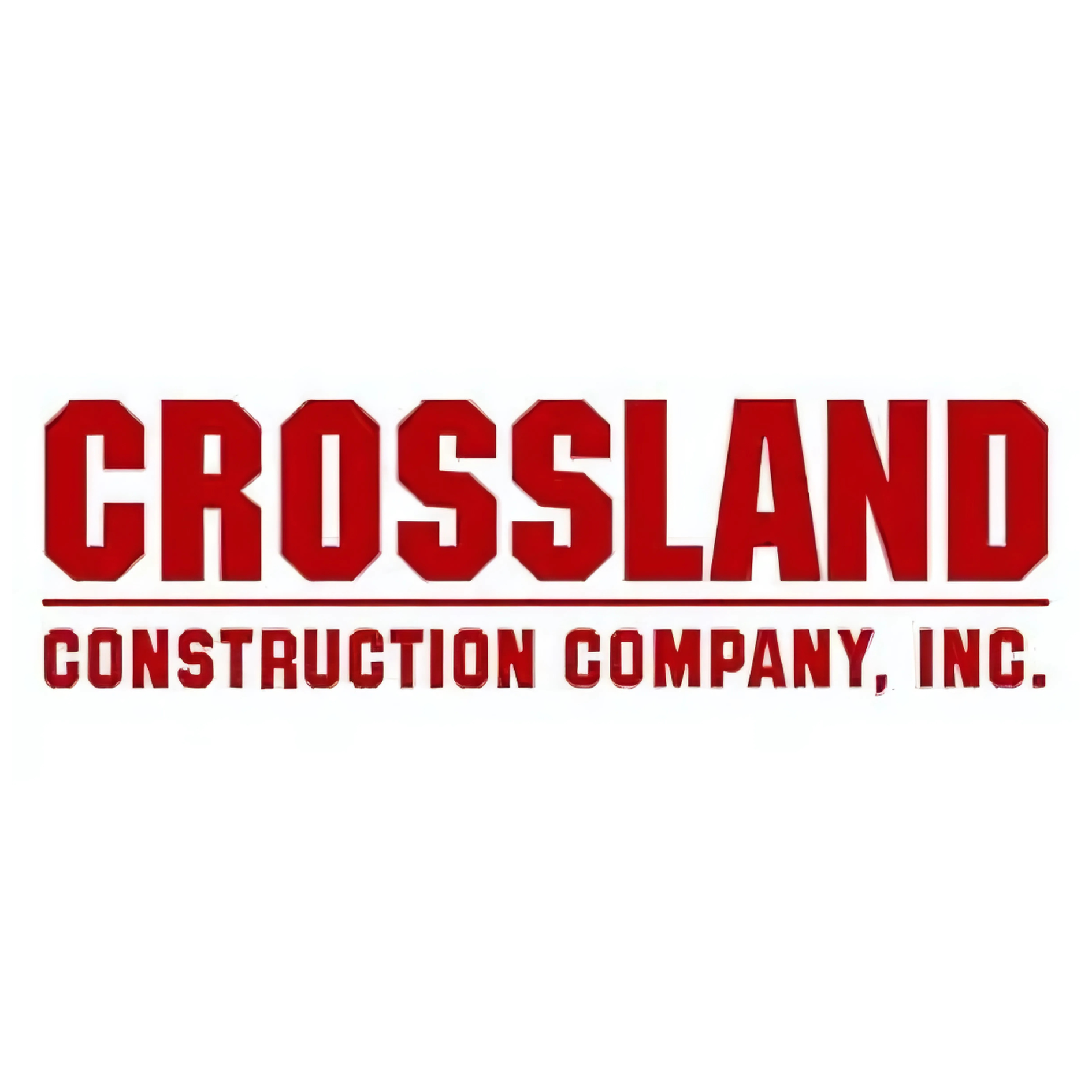 Crossland Construction Company, Inc. logo in red text on a white background.