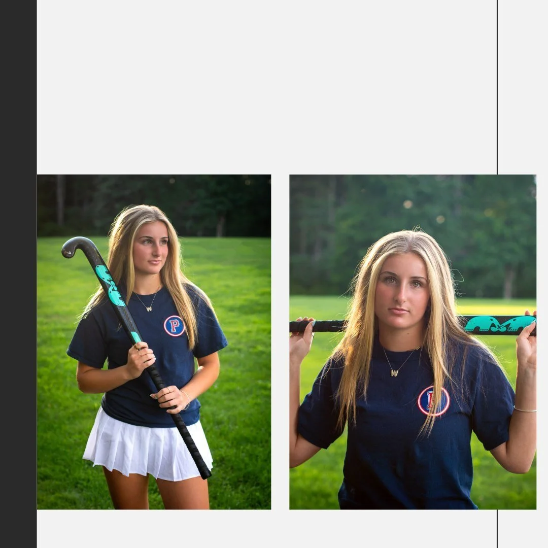 Check out Liv, the ultimate senior superstar! Not only is she the class president, but she's also a pro at not just one, but TWO varsity sports! We were lucky enough to capture her amazingness in action when she graciously posed with her field hockey