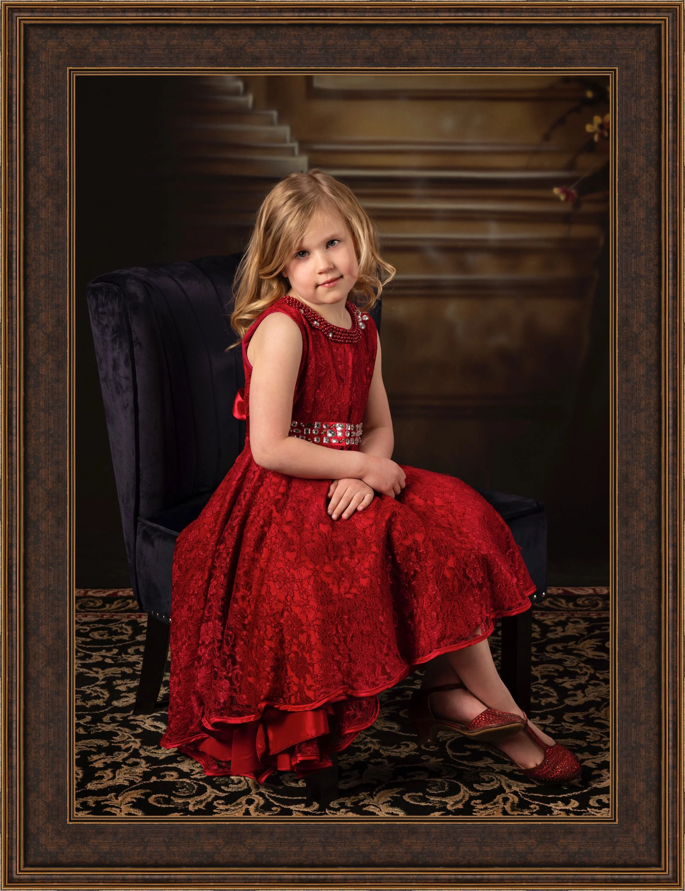 Young girl in Formal red dress Saint Clairesville Oh.jpg