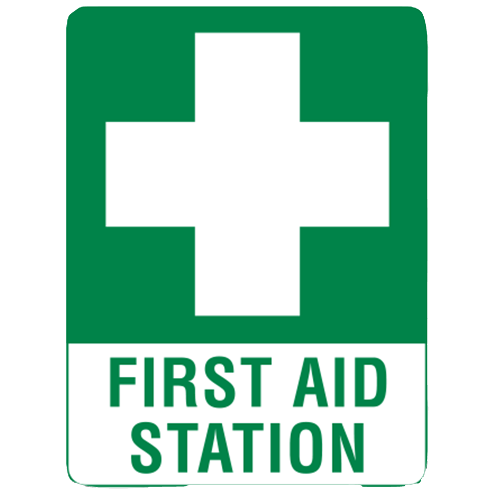 Large Poly First Aid Station Sign 60 x 45cm
