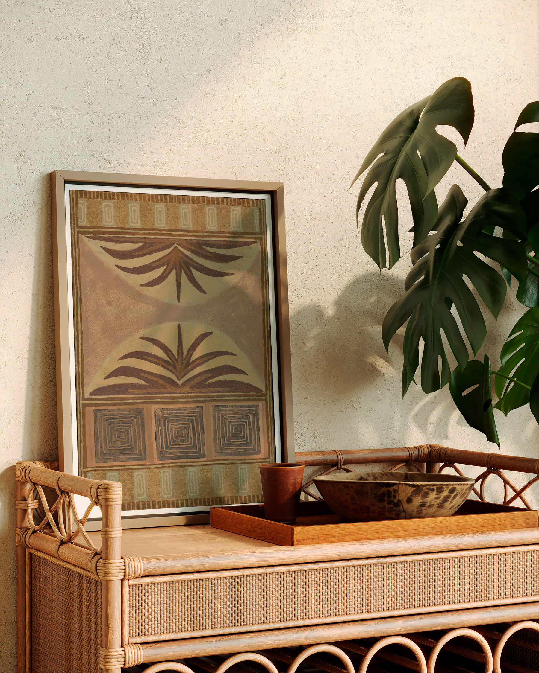 'Sunset Palm Shadow' - Fine Art Giclée Print