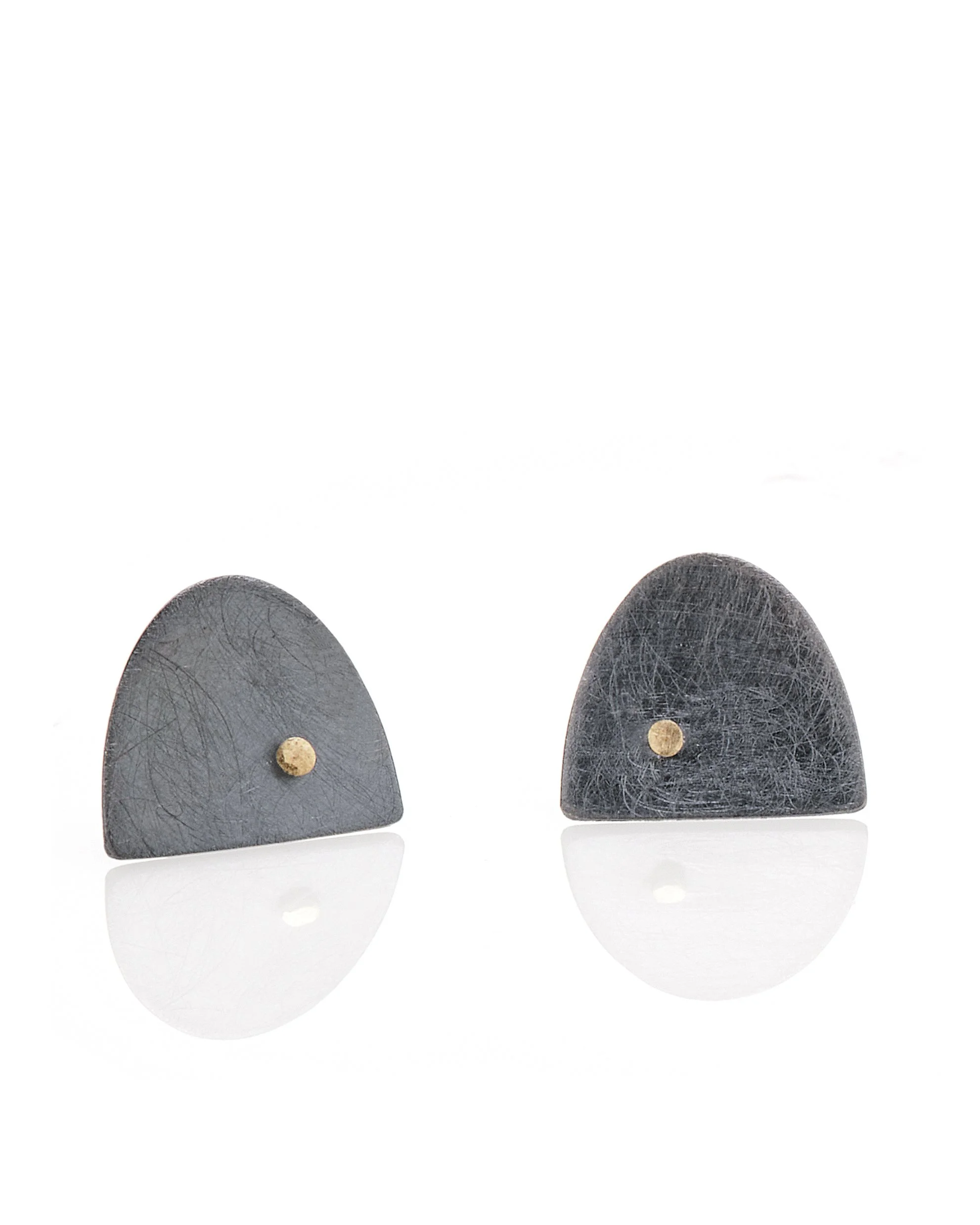 Tag Earrings with Gold Dots - New