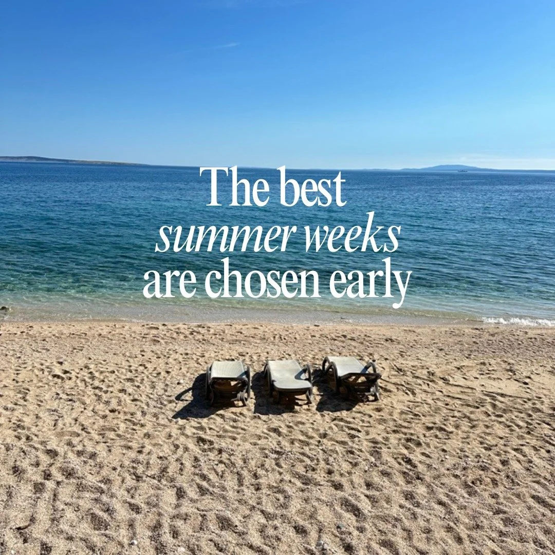 If you are already thinking about summer 2026, booking early usually gives you the best choice of weeks.

Every year we notice the same pattern: the most popular weeks of July and August in Stara Ba&scaron;ka are often secured much earlier than peopl