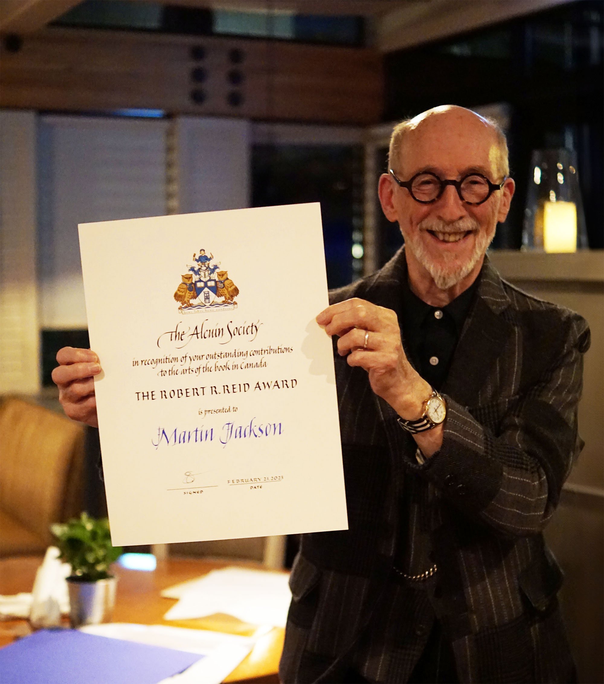 Robert R. Reid Medal Ceremony for Martin Jackson