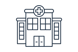 Medical buildings window cleaning icon