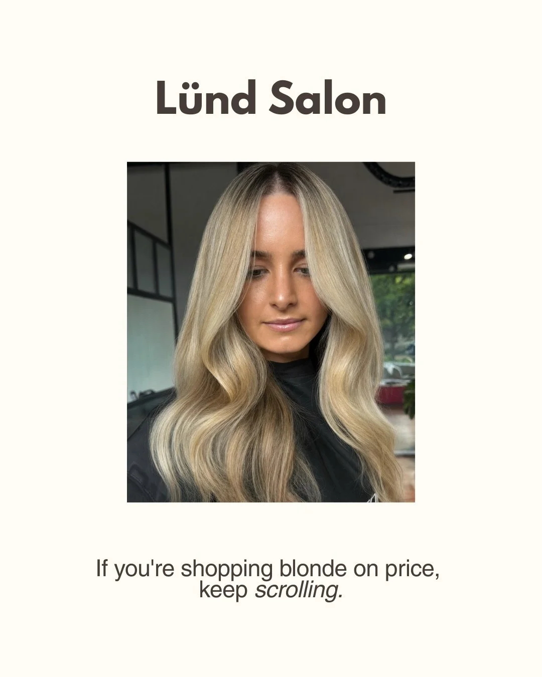 If you&rsquo;re shopping blonde on price, keep scrolling 🤍

Okay, now that the slides have said the hard part, let me say the softer bit.

If you&rsquo;ve ever cried in the car after a colour appointment, sat in the shower watching your hair feel li