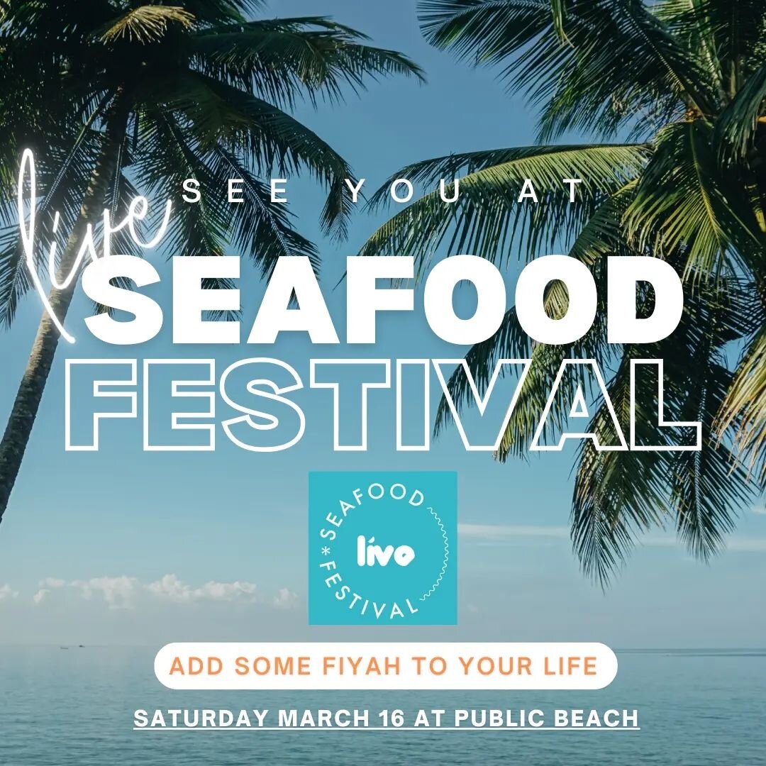 Can't wait to see everyone this weekend at @seafoodbylive ! We have a stand for samples, adding some Fiyah to your dish, part of the raffle, and straight up, amazing, island vibes! Hope to &quot;sea&quot; you there !