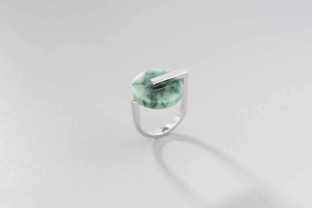 Swirl Jade Ring