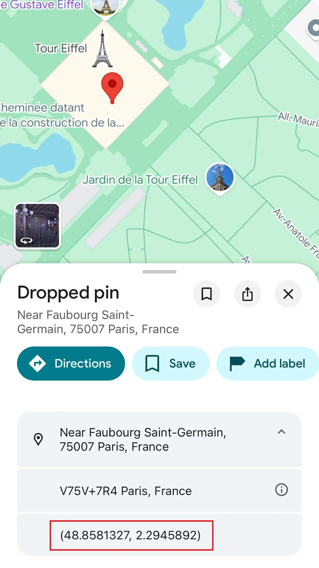 Drop pin on Google map