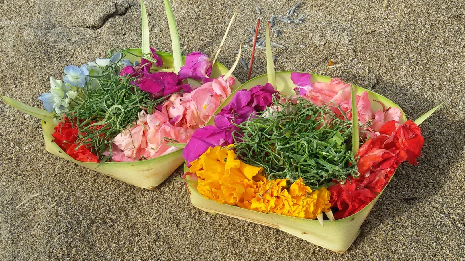 Canang, an offering given by the Balinese Hindu community.