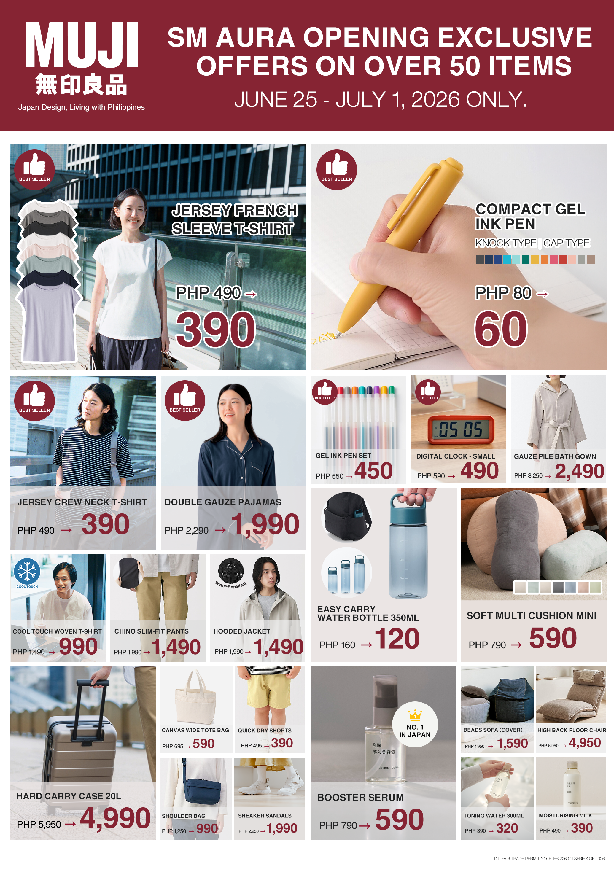 MUJI SM Aura Opening Exclusive Offers on 50 Items.png
