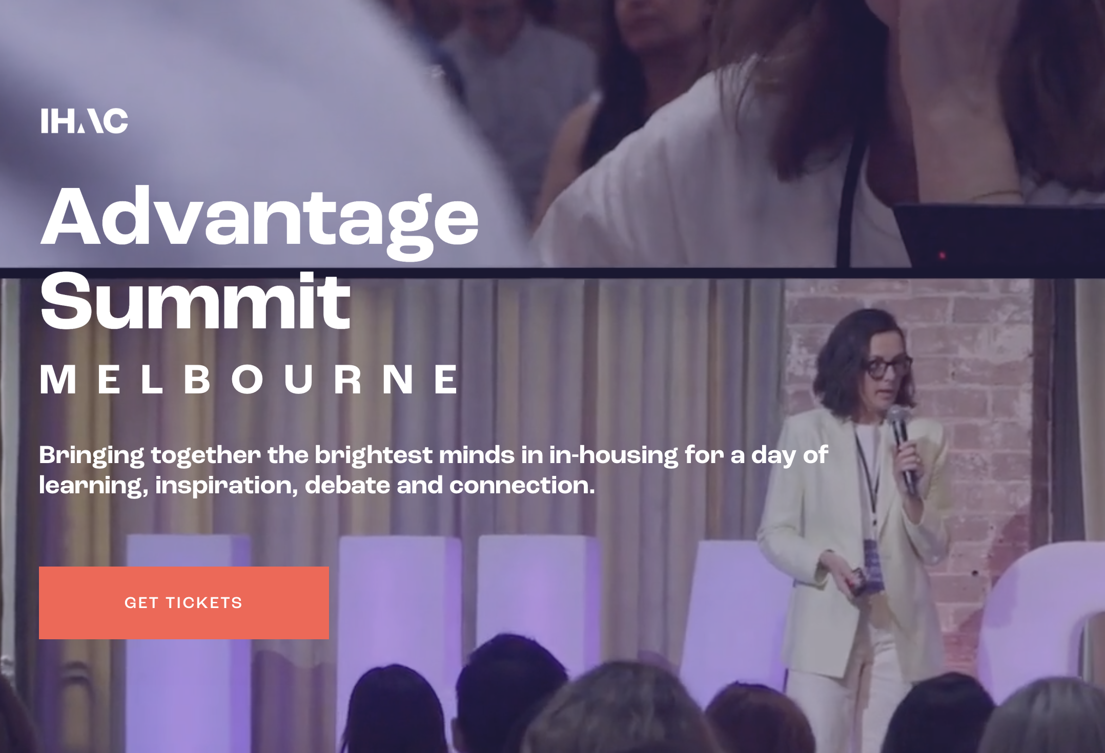 Tim O’Neill speaking at the IHAC Advantage Summit 2026