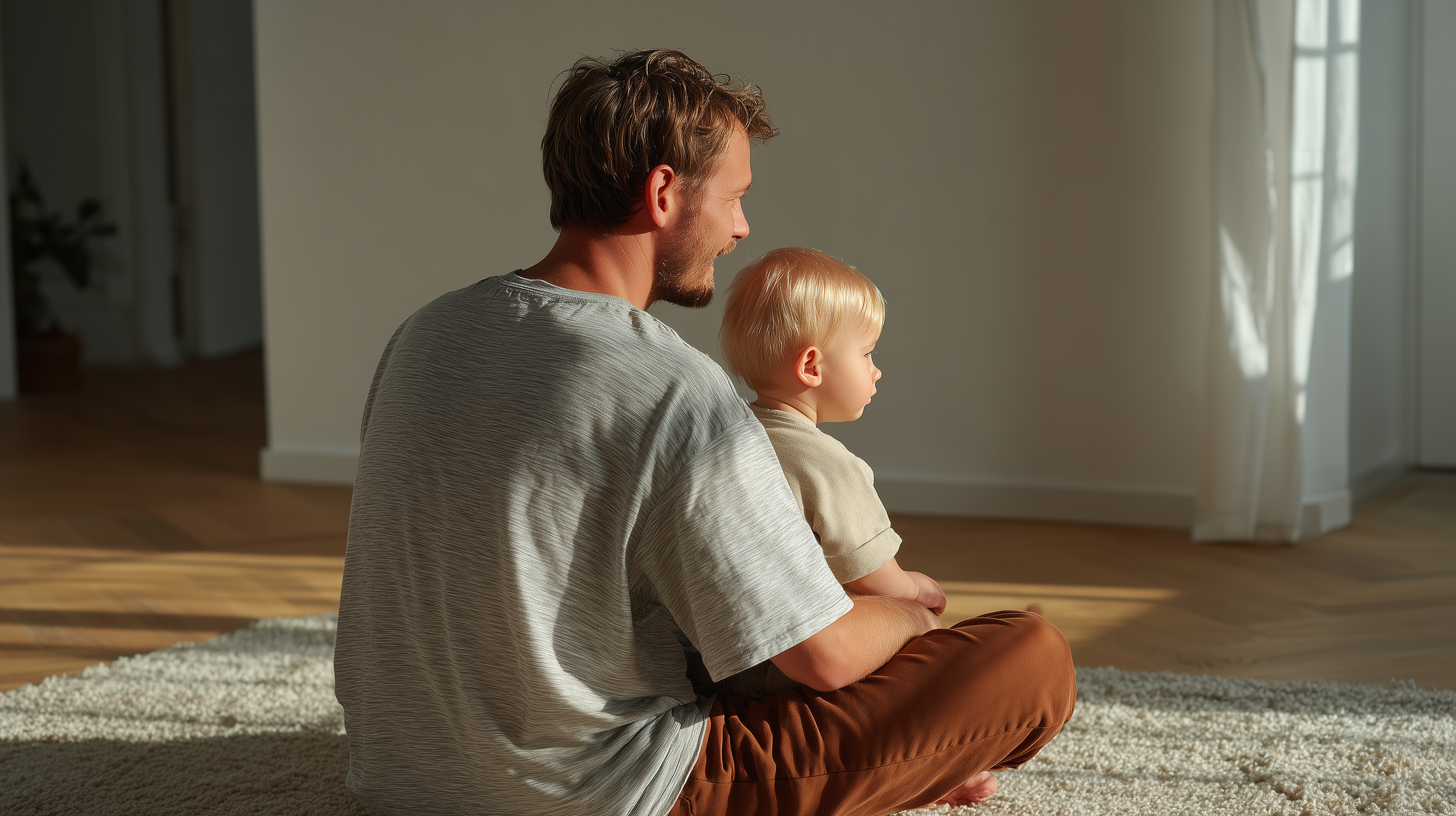 AI generated image of man and baby